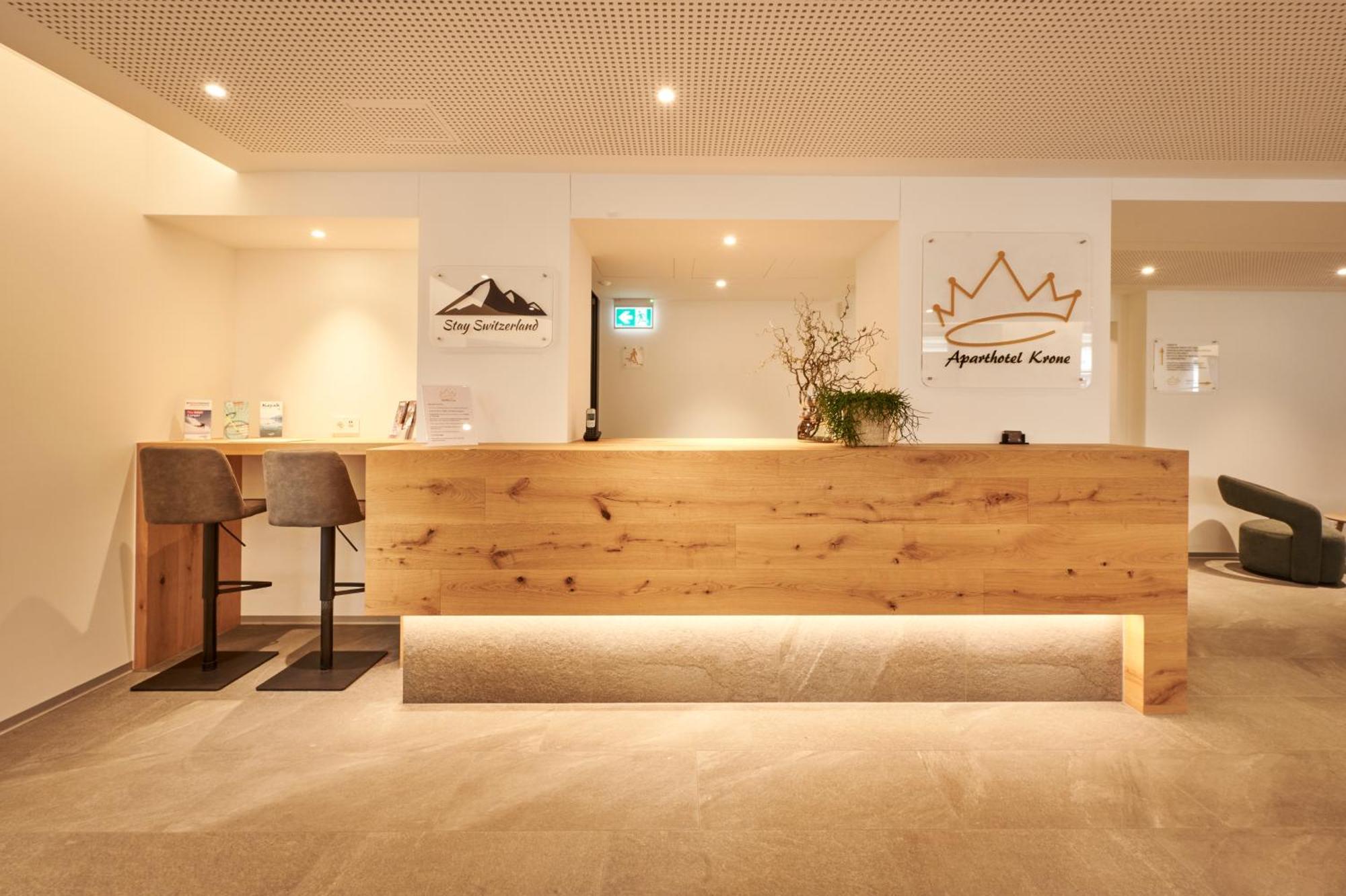 Aparthotel Krone - Self Check-In Unterseen 외부 사진